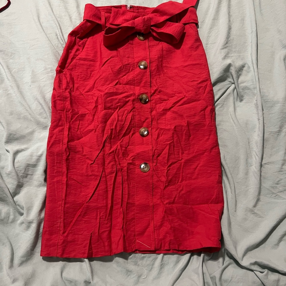 Red Ann Taylor skirt